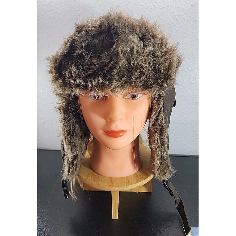 Free Authority‎ Faux Fur Trapper Hat Ear Flap Warm Brown